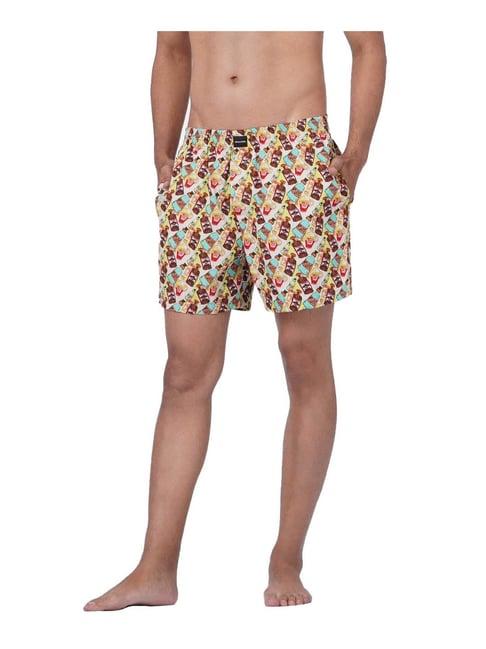 jack & jones beige printed boxers