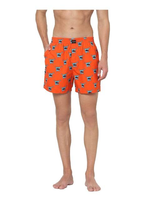 jack & jones orange printed boxers