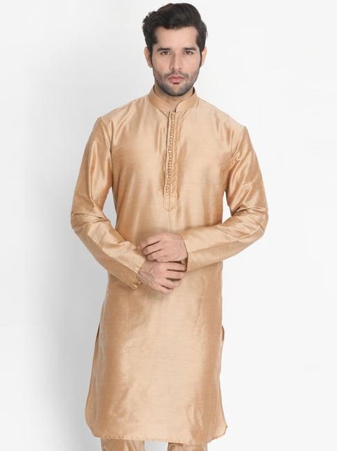 vastramay beige straight fit kurta