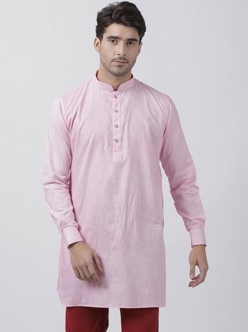 vastramay pink relaxed fit kurta