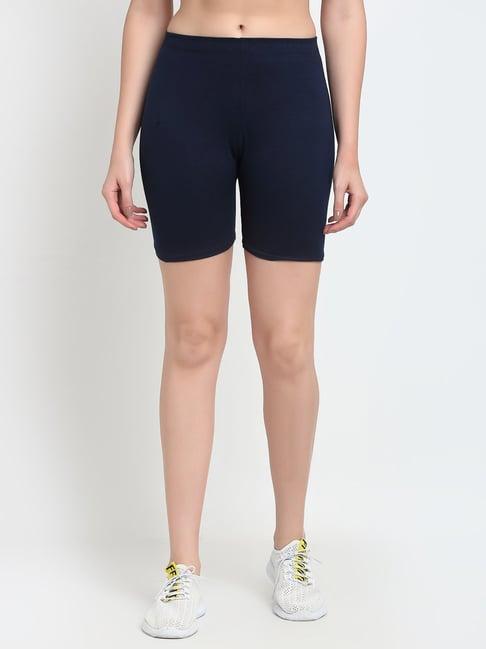 gracit navy cotton sports shorts