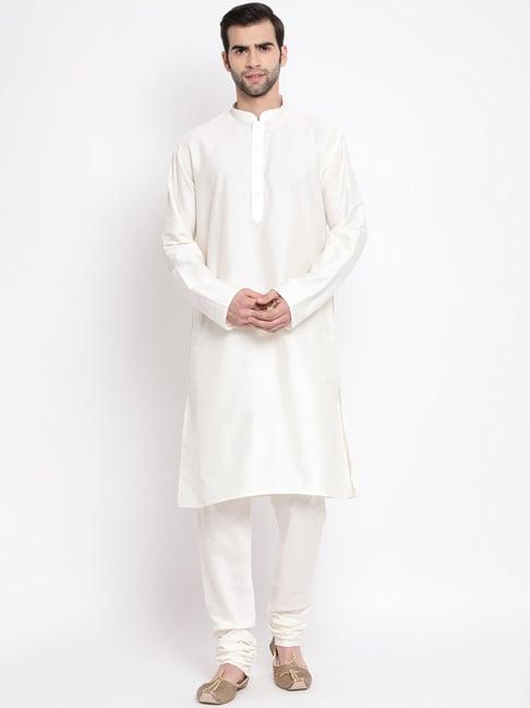 vastramay beige straight fit kurta set