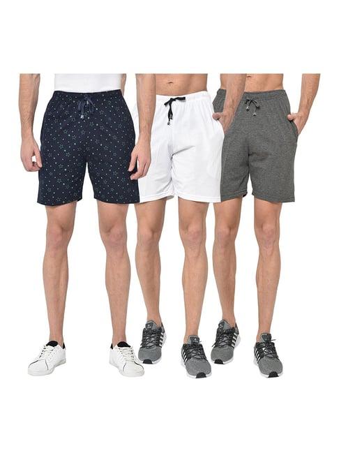 vimal jonney multicolor regular fit shorts - pack of 3