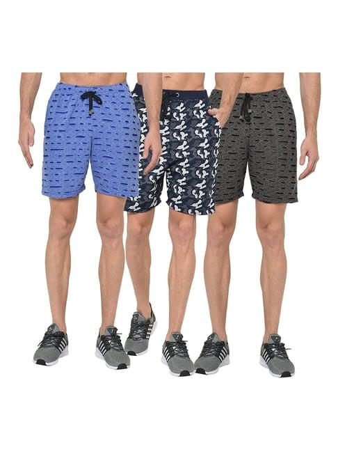 vimal jonney multicolor regular fit shorts - pack of 3