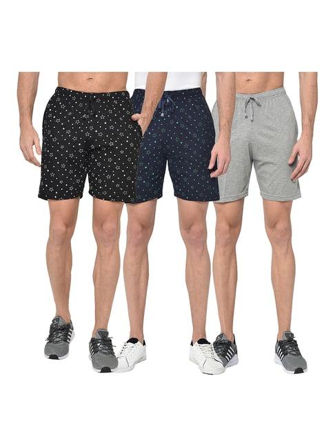 vimal jonney multicolor regular fit shorts - pack of 3