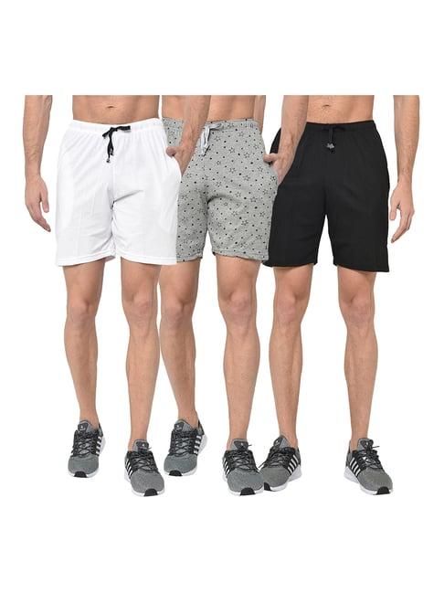 vimal jonney multicolor regular fit shorts - pack of 3