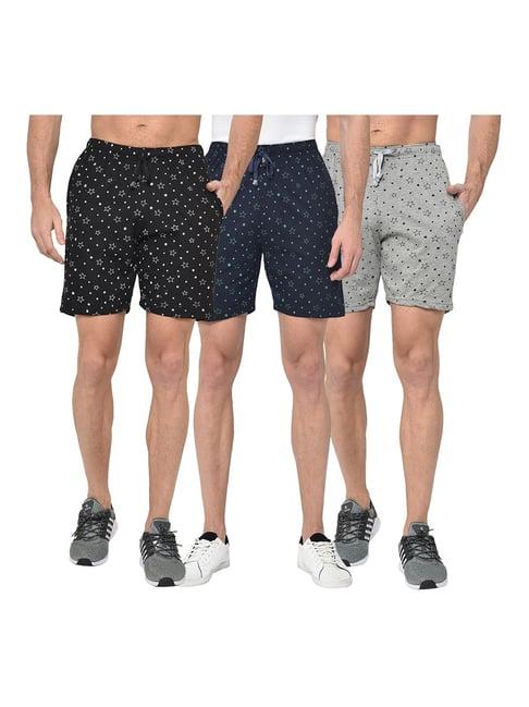 vimal jonney multicolor regular fit shorts - pack of 3