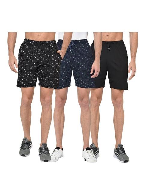 vimal jonney multicolor regular fit shorts - pack of 3