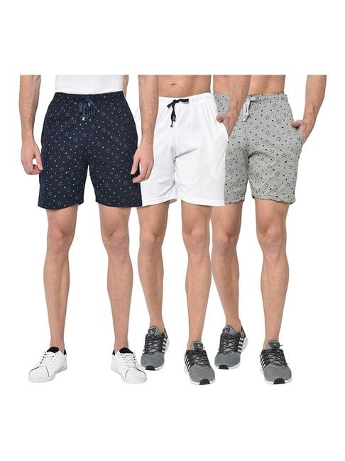 vimal jonney multicolor regular fit shorts - pack of 3