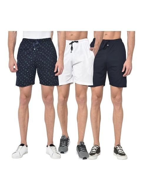 vimal jonney multicolor regular fit shorts - pack of 3