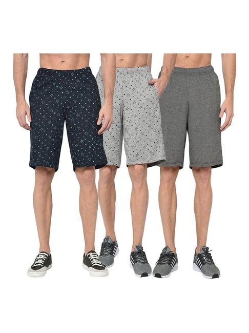 vimal jonney multicolor regular fit shorts - pack of 3