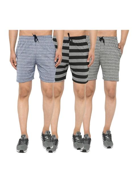 vimal jonney multicolor regular fit shorts - pack of 3