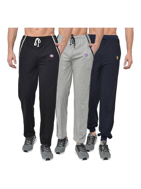 vimal jonney multicolor regular fit joggers & trackpants - pack of 3