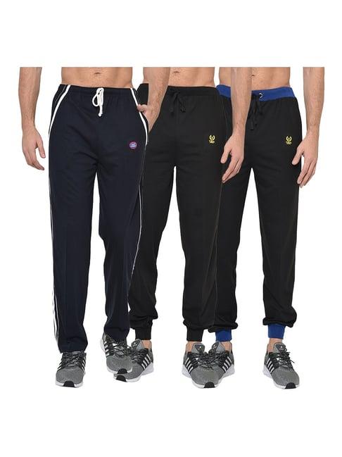 vimal jonney multicolor regular fit joggers & trackpants - pack of 3