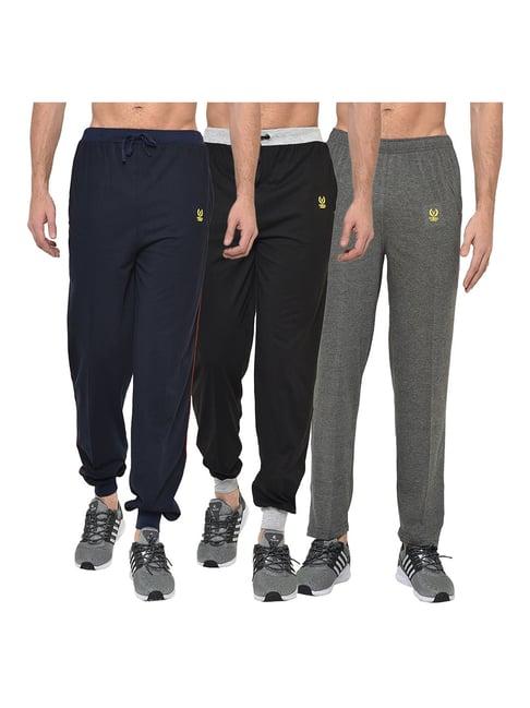 vimal jonney multicolor regular fit joggers & trackpants - pack of 3