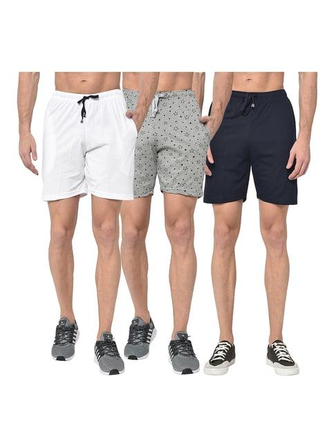 vimal jonney multicolor regular fit shorts - pack of 3