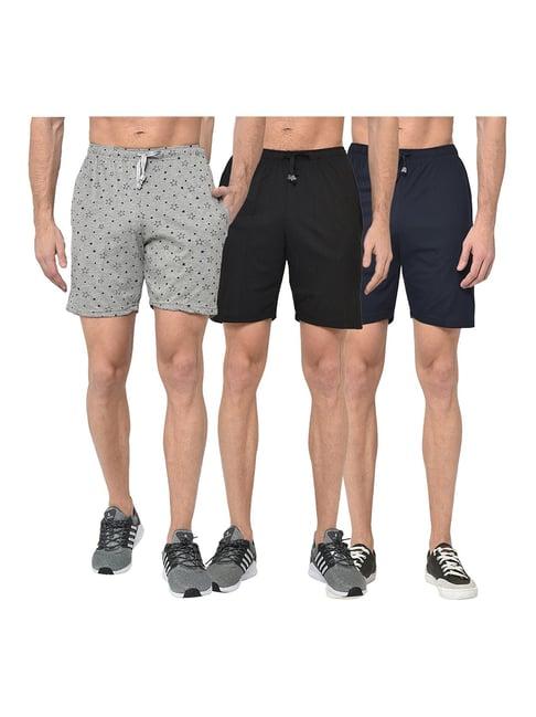 vimal jonney multicolor regular fit shorts - pack of 3