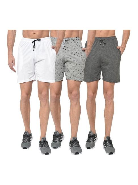 vimal jonney multicolor regular fit shorts - pack of 3