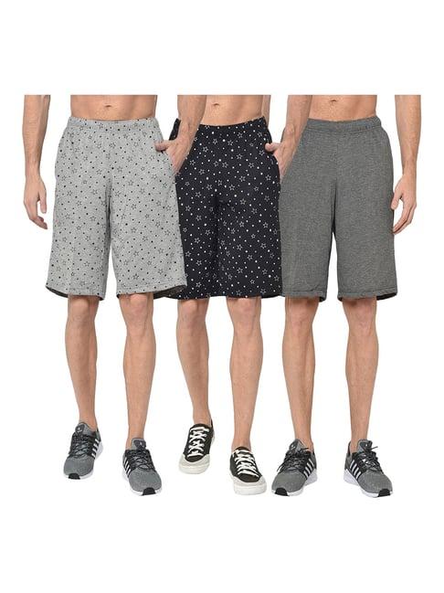 vimal jonney multicolor regular fit shorts - pack of 3