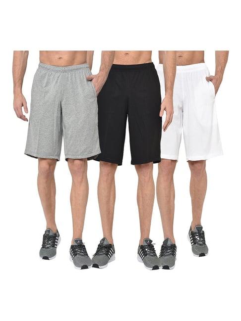 vimal jonney multicolor regular fit shorts - pack of 3