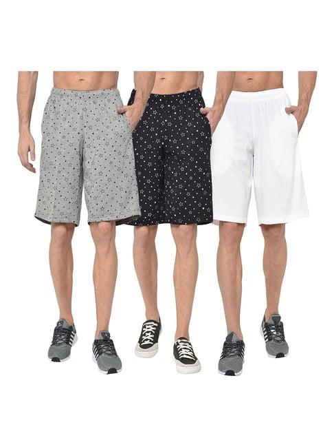 vimal jonney multicolor regular fit shorts - pack of 3