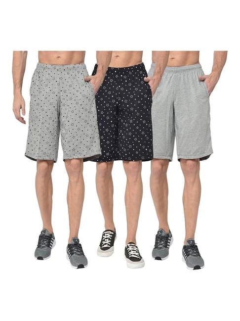 vimal jonney multicolor regular fit shorts - pack of 3