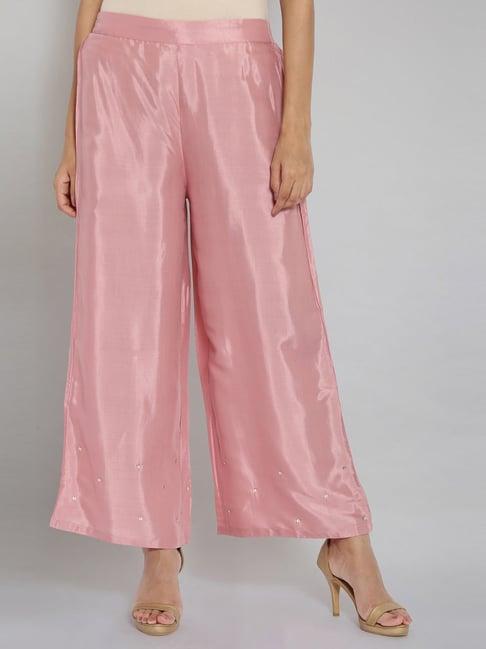 wishful by w pink loose fit palazzos