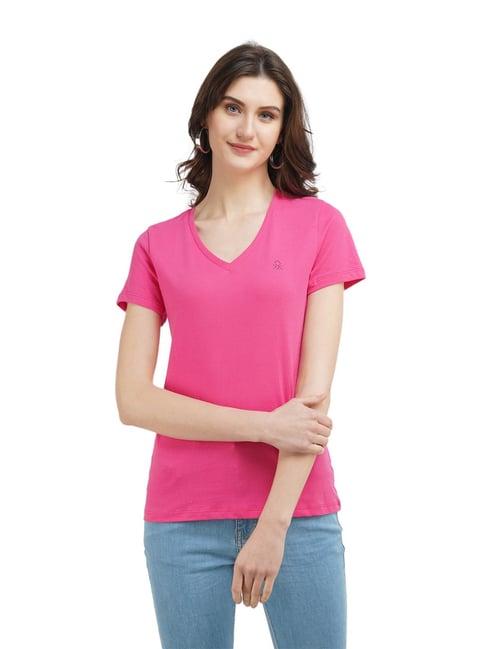 united colors of benetton pink regular fit t-shirt