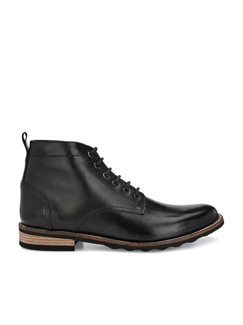 carlo romano men's black derby boots