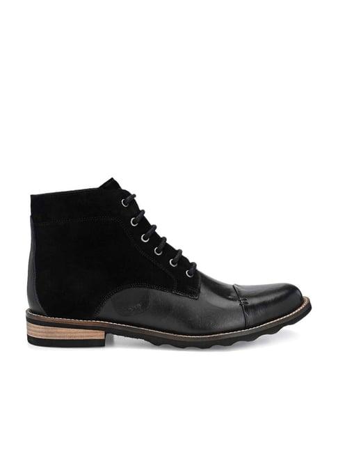 carlo romano men's black casual boots