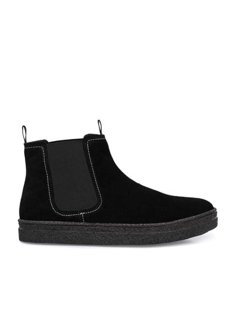 carlo romano men's black chelsea boots