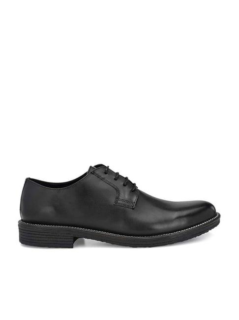 carlo romano men's black derby shoes