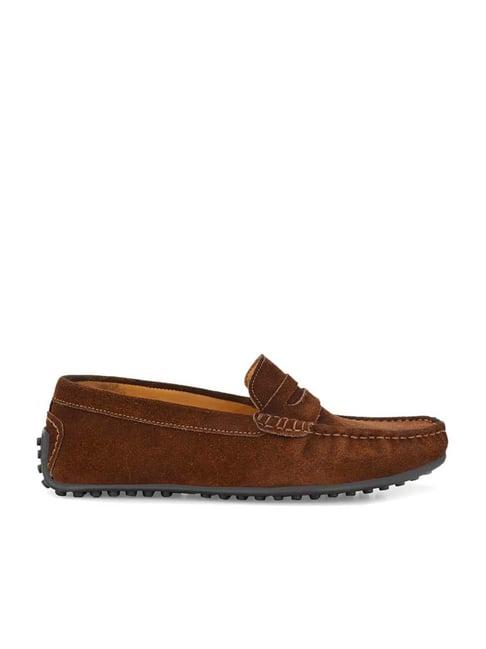 carlo romano men's tan casual loafers