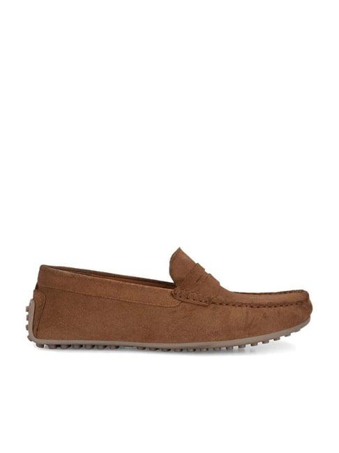 carlo romano men's tan casual loafers