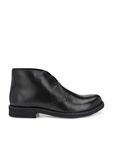 carlo romano men's black chukka boots