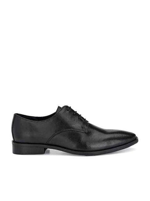 carlo romano men's black derby shoes