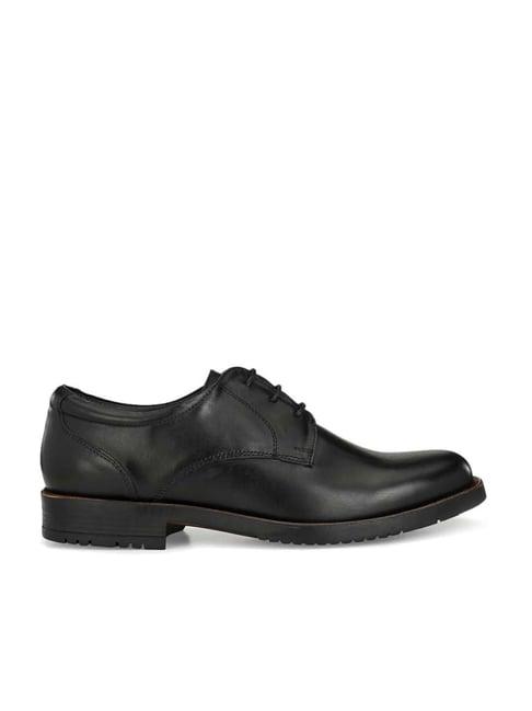 carlo romano men's black derby shoes