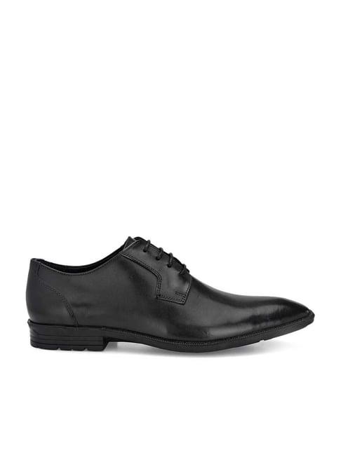 carlo romano men's black derby shoes