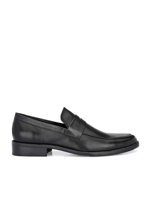 carlo romano men's black formal loafers