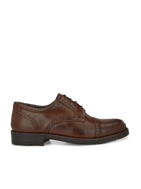 carlo romano men's brown brogue shoes