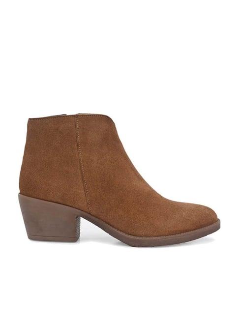 carlo romano women's tan casual booties