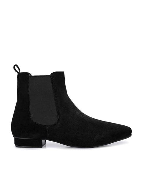 carlo romano women's black chelsea boots