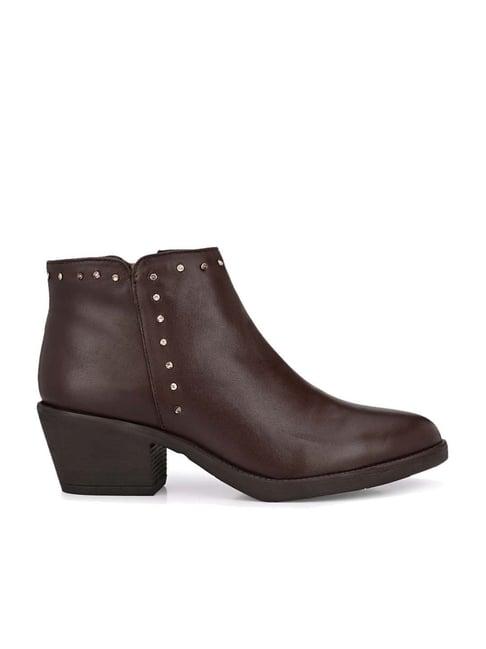 carlo romano women's brown casual booties