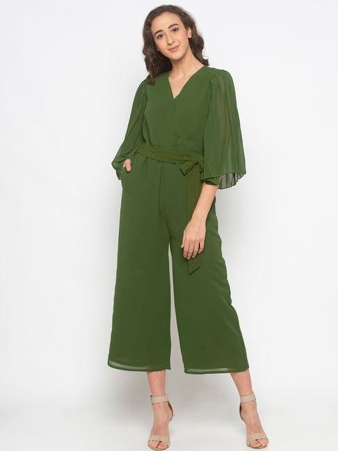 iti green regular fit jumpsuit