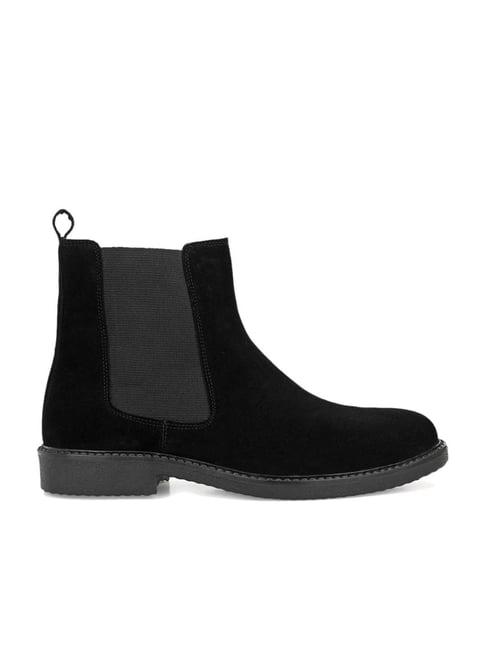 carlo romano men's black chelsea boots