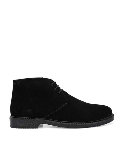 carlo romano men's black chukka boots