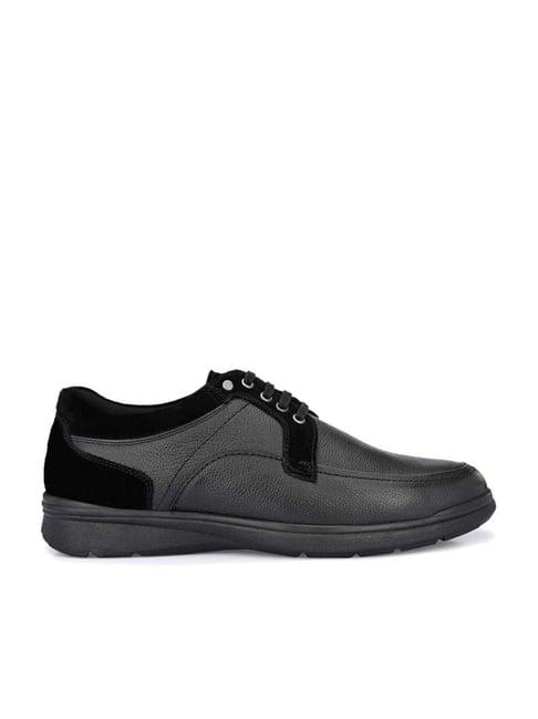 carlo romano men's black derby shoes