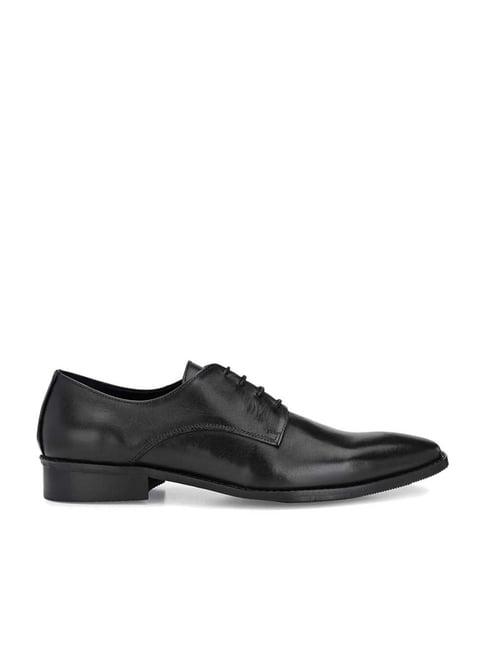 carlo romano men's black derby shoes