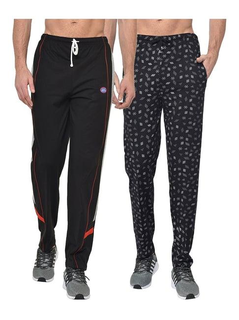 vimal jonney black regular fit trackpants - pack of 2