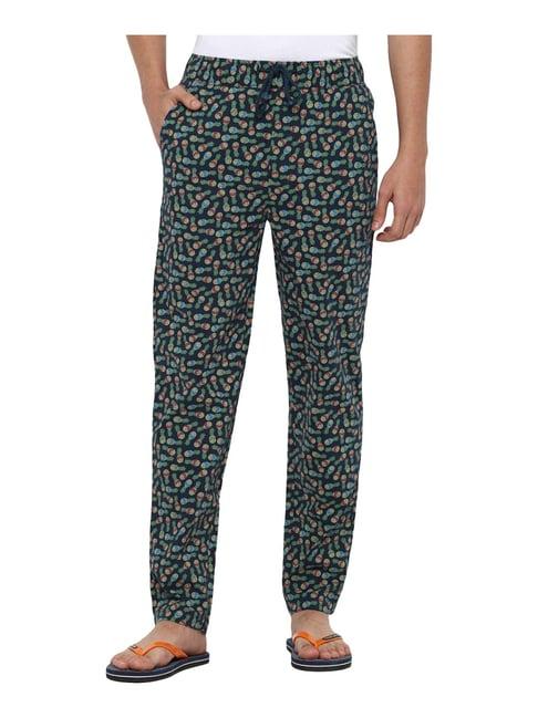 forever 21 blue cotton regular fit printed pyjama